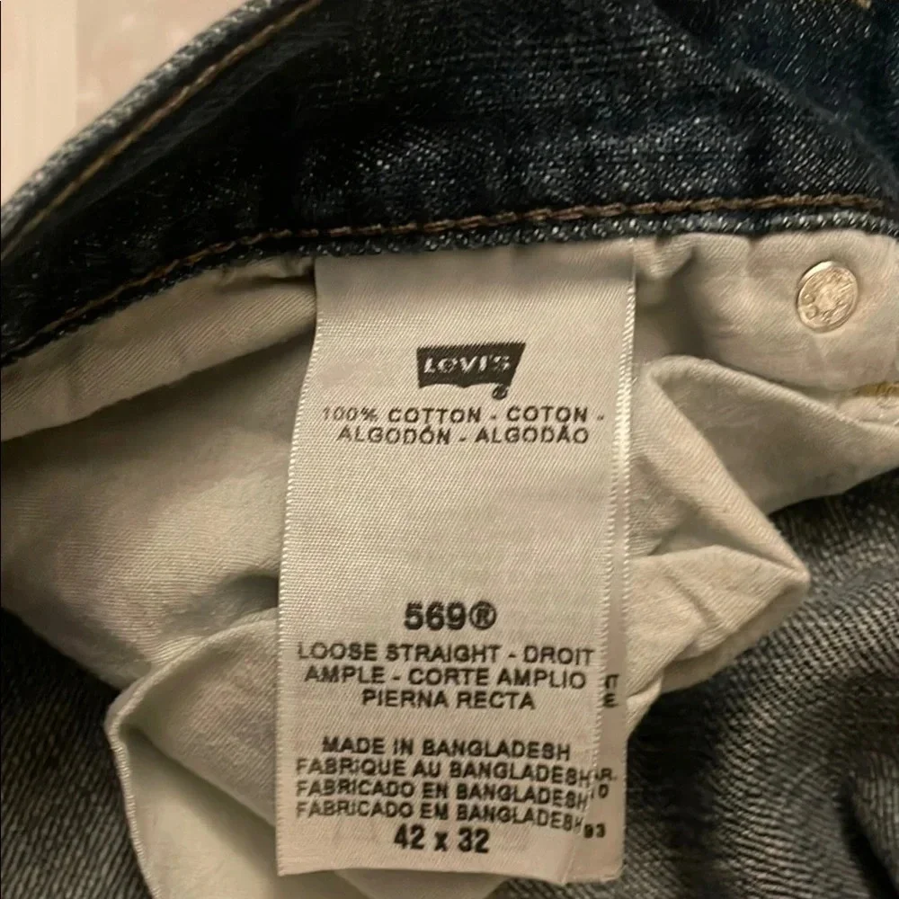 Levi's 569 Blue Relaxed Fit Jeans Size W42 L32